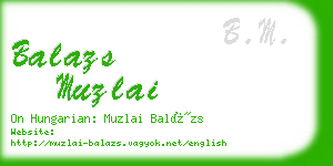 balazs muzlai business card